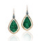 Jackie Earrings | Gold, Emerald, Blue Diamonds | Handmade Designer Jewelry by K.MITA