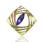 K.Mita's Anne Pin | Gold, Amethyst and Pink Sapphire | Handmade Fine Jewelry