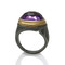 Amethyst Gemrock Ring | Gold and Oxidized Silver | Handmade Fine Jewelry by K.MITA