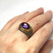 Amethyst Gemrock Ring | Gold and Oxidized Silver | Handmade Fine Jewelry by K.MITA