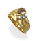 Rebecca Ring | 18K Yellow Gold, Pear Shaped Brown Diamond, Write Diamonds | Handmade Fine Jewelry by K.MITA