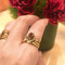Rebecca Ring | 18K Yellow Gold, Pear Shaped Brown Diamond, Write Diamonds | Handmade Fine Jewelry by K.MITA