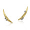 Moon River Climber Earrings without tassels  | Gold, Diamonds, Sapphire Briolette | Handmade Fine Jewelry by K.MITA