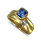 K.Mita's Geo Ring | Blue Sapphire | Handmade Fine Jewelry