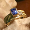 K.Mita's Geo Ring | Blue Sapphire | Handmade Fine Jewelry