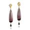 Gatsby Earrings from K.Mita | Pink Tourmaline and Black Diamond Briolettes | Handmade Fine Jewelry