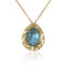 K.Mita's Contemporary Aquamarine Petite Pebble Pendant 