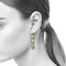 Pebble Dangle Earrings handmade by K.Mita | Yellow Gold and Diamonds