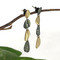 Two Tone Pebble Dangle Earrings |Gold and Silver, Diamonds | Unique Fine Jewelry by K.MITA