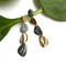 Two Tone Pebble Dangle Earrings |Gold and Silver, Diamonds | Unique Fine Jewelry by K.MITA