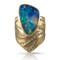 Blue Sea Opal Ring by K.MITA | Handmade Modern Jewelry