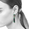 Green Garnet Color Block Earrings by Keiko Mita | Bi-Color Green Garnet, Emerald, Gold | Handmade Fine Jewelry