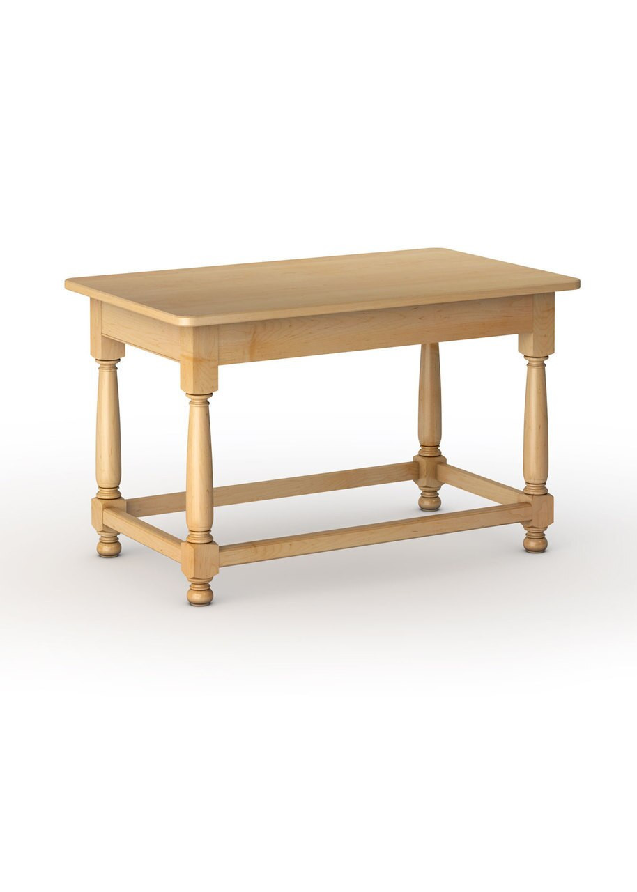 Farmhouse Kitchen Table With Box Stretcher