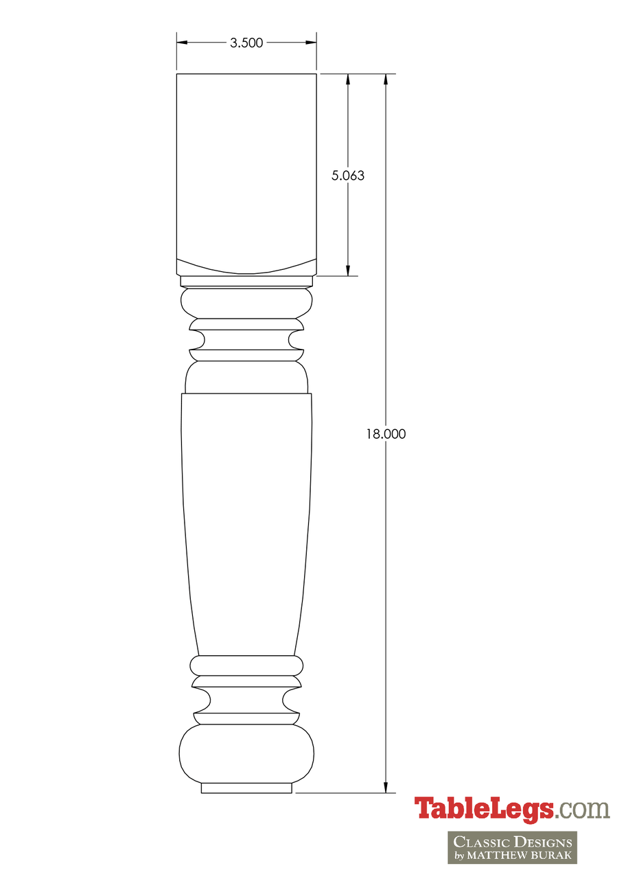 Farmhouse Coffee Table Leg 18