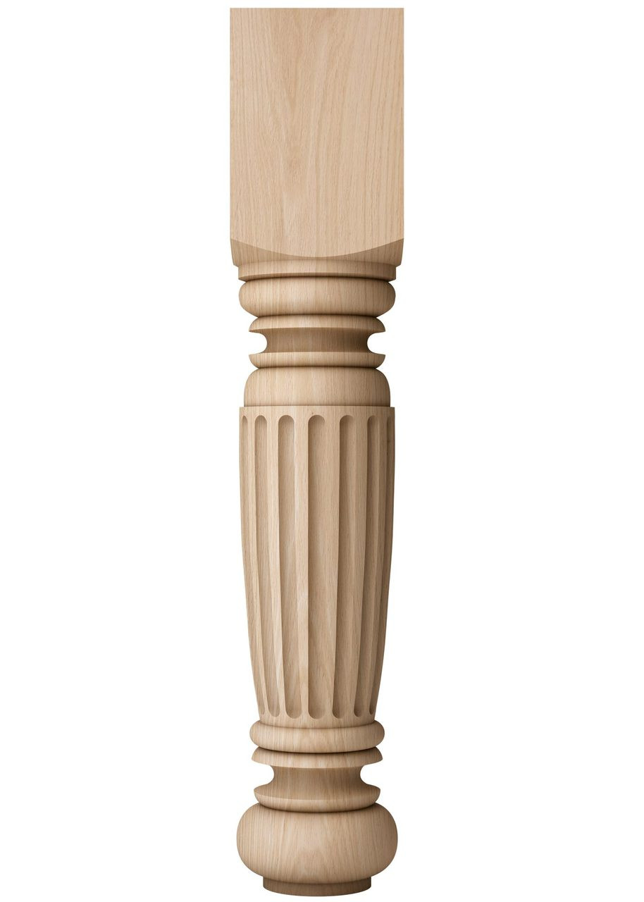 Fluted Farmhouse Coffee Table Leg 18"