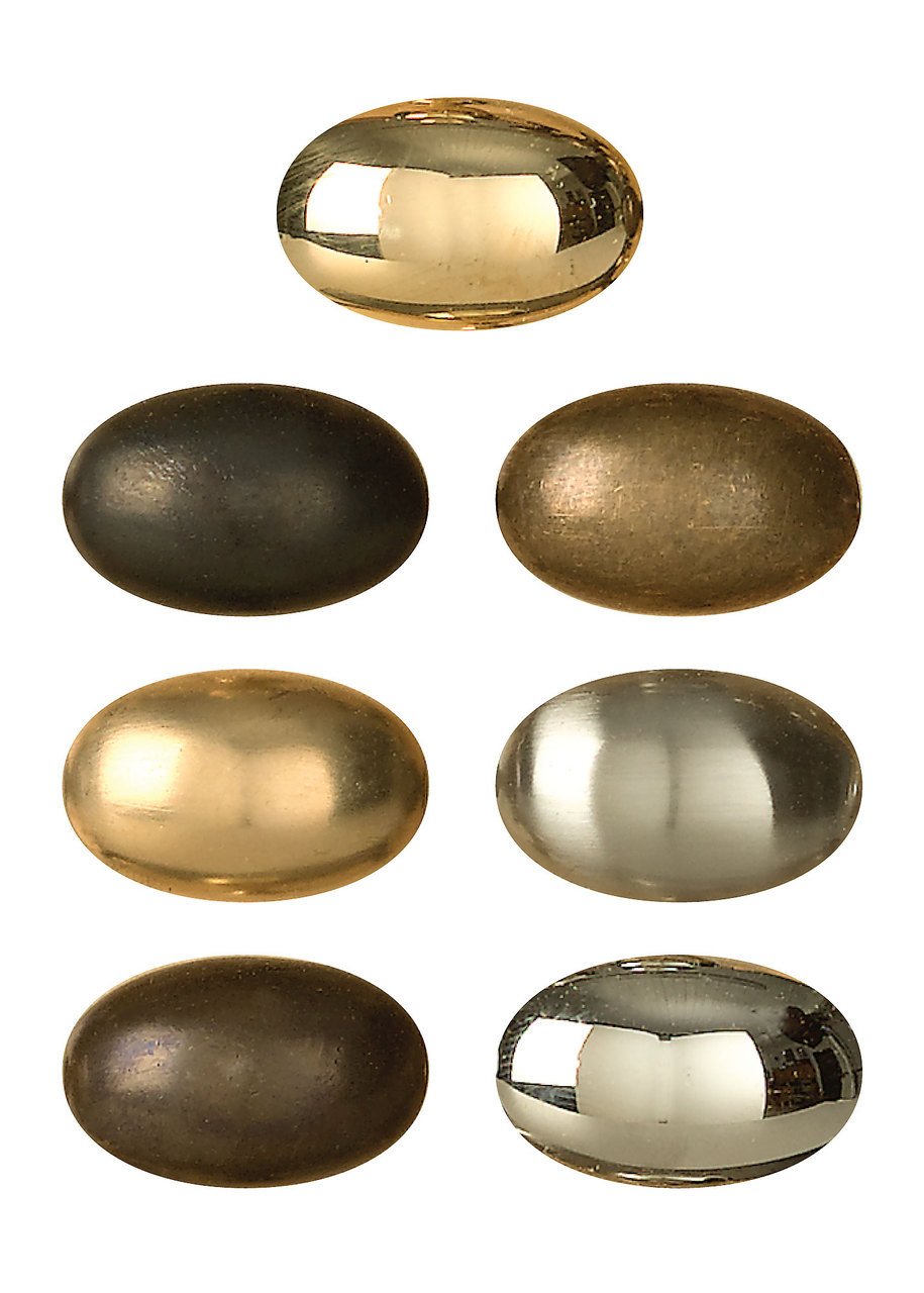 Oval Brass Cabinet Knob 