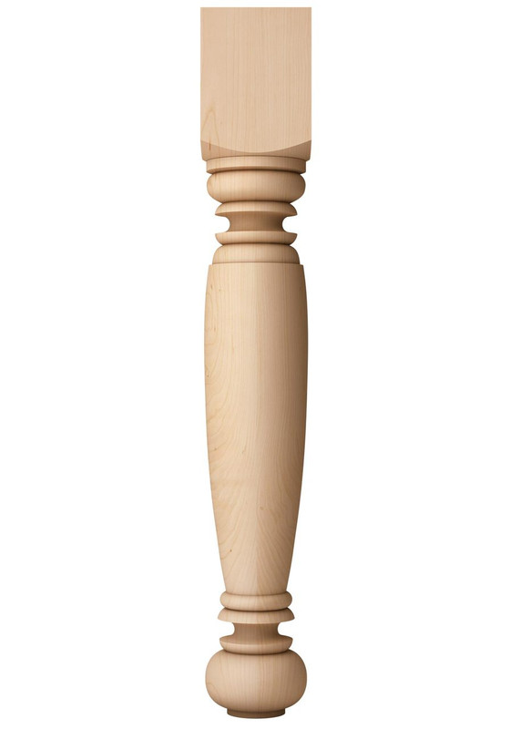 Large Farmhouse Dining Table Leg 29" - TableLegs.com