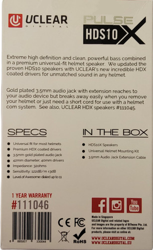 HDS10X 40MM Helmet Speakers HDS10X 40MM Helmet Speakers