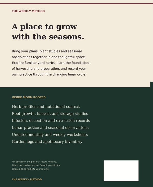 Moon Rooted - An Undated Herbal & Lunar Learning Companion