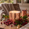 Cranberry Prosecco Copper Mercury Glass Candle
