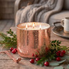 Cranberry Prosecco Copper Mercury Glass Candle