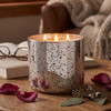 Twilight Rose Silver Mercury Glass Candle