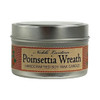 Poinsettia Wreath Tin Candle