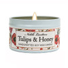 Tulips & Honey White Tin Candle