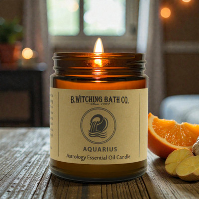 Aquarius Astrology Candle