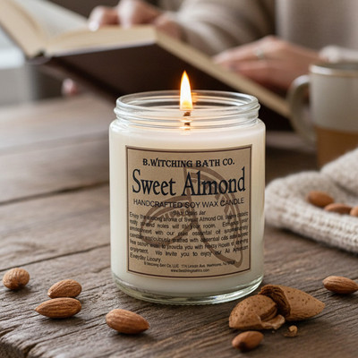 Sweet Almond Handcrafted Soy Wax Candle