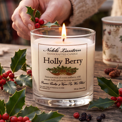 Holly Berry Soy Wax Candle