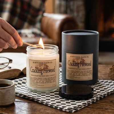 Crackling Firewood Candle Gift Box