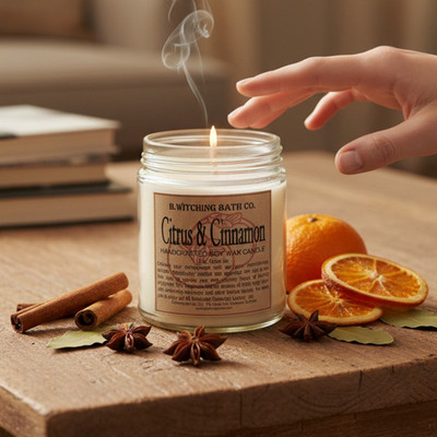 Citrus & Cinnamon Handcrafted Soy Wax Candle