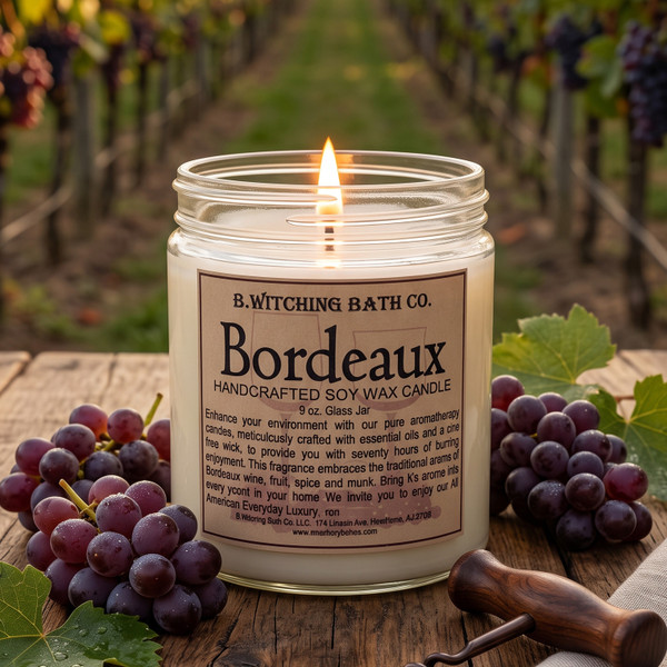 Bordeaux Handcrafted Soy Wax Candle