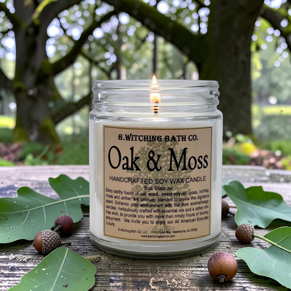 Oak & Moss Handcrafted Soy Wax Candle