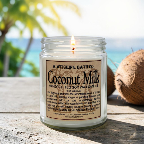 Coconut Milk Handcrafted Soy Wax Candle