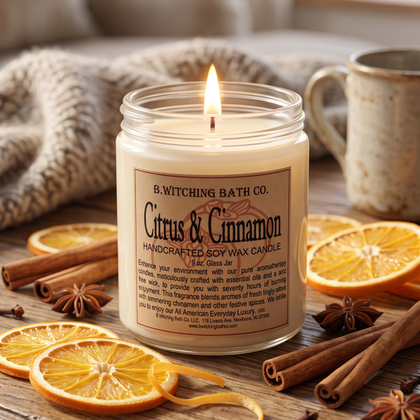 Citrus & Cinnamon Handcrafted Soy Wax Candle