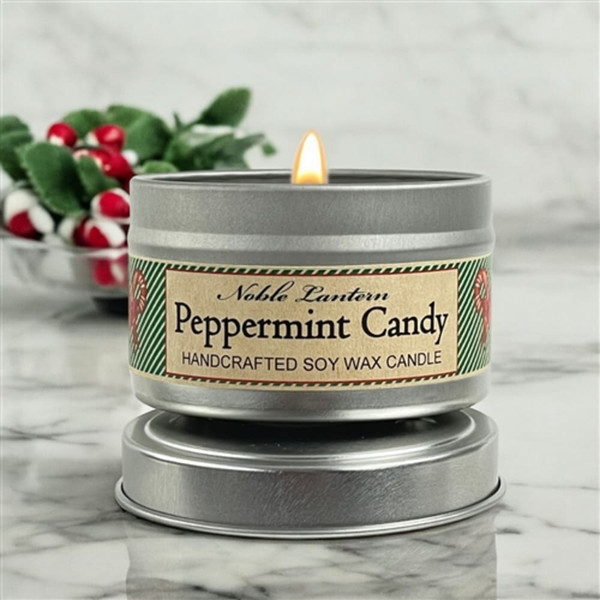 Peppermint Candy Tin Candle