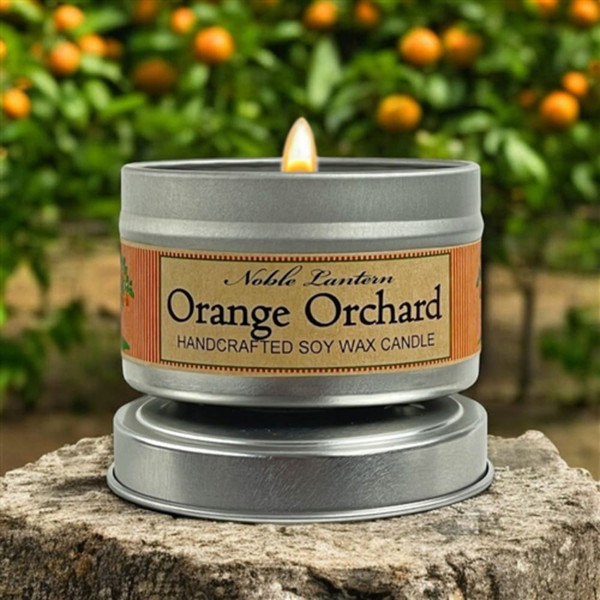 Orange Orchard Tin Candle