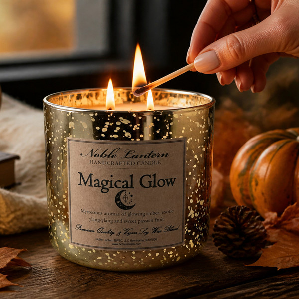 Magical Glow Mercury Glass Candle