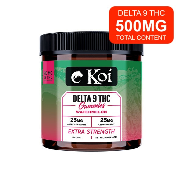 KOI - Delta 9 THC Gummies (500mg D9 THC / 500mg CBD / 20 count