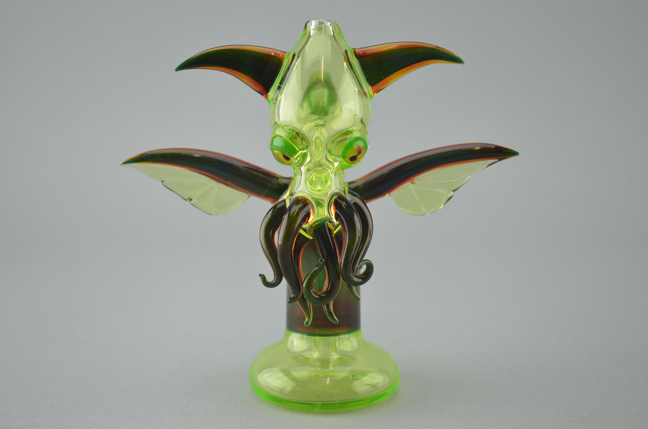 BURTONI - Cthulhu Mini Tube Vapor Rig w/ Fixed 14mm 2-hole Diffy