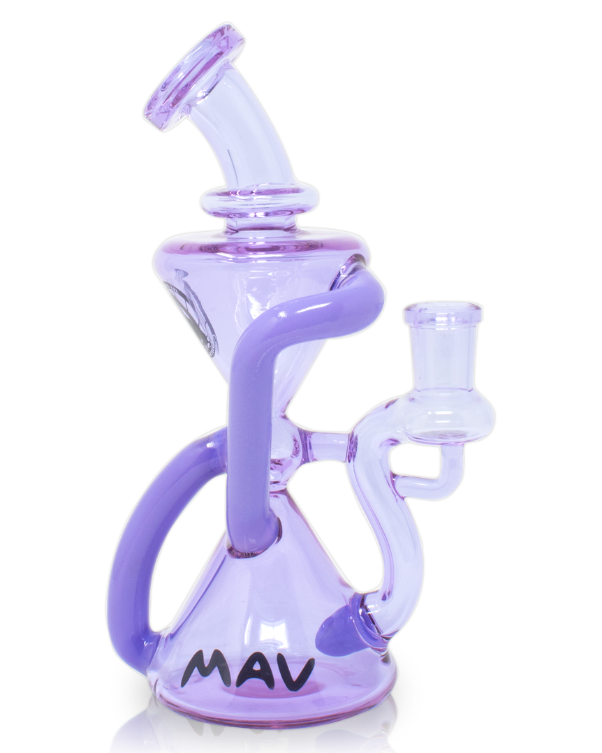 MAV - Hourglass Recycler Rig w/ 14mm Female Joint & Slide - Purple 