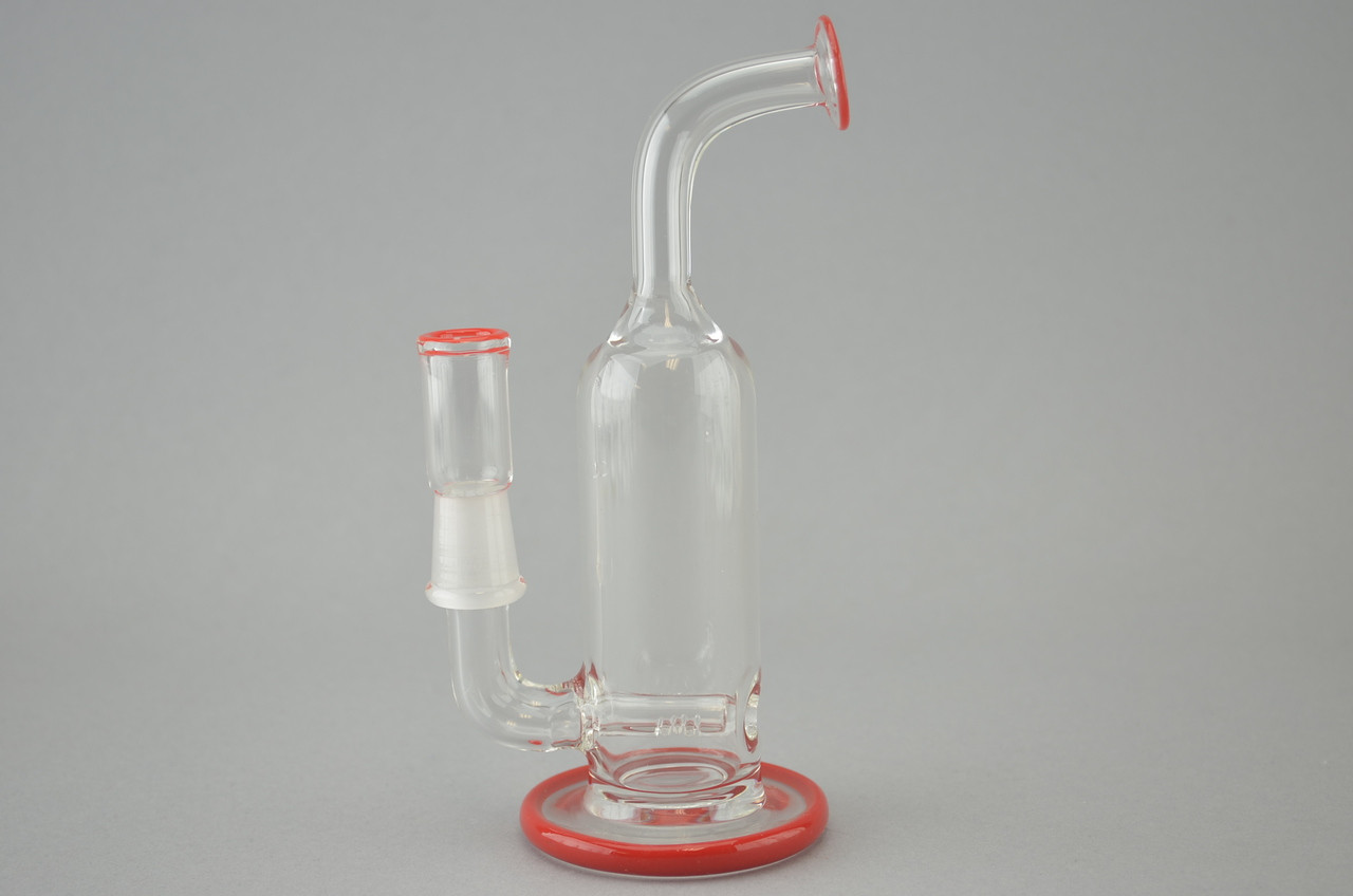 DOMER - Mini Stemline Dab Rig w/ 14mm Male Joint & Dome - Red - The Dab Lab