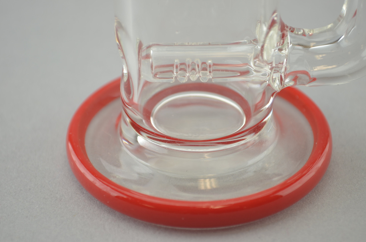 DOMER - Mini Stemline Dab Rig w/ 14mm Male Joint & Dome - Red - The Dab Lab