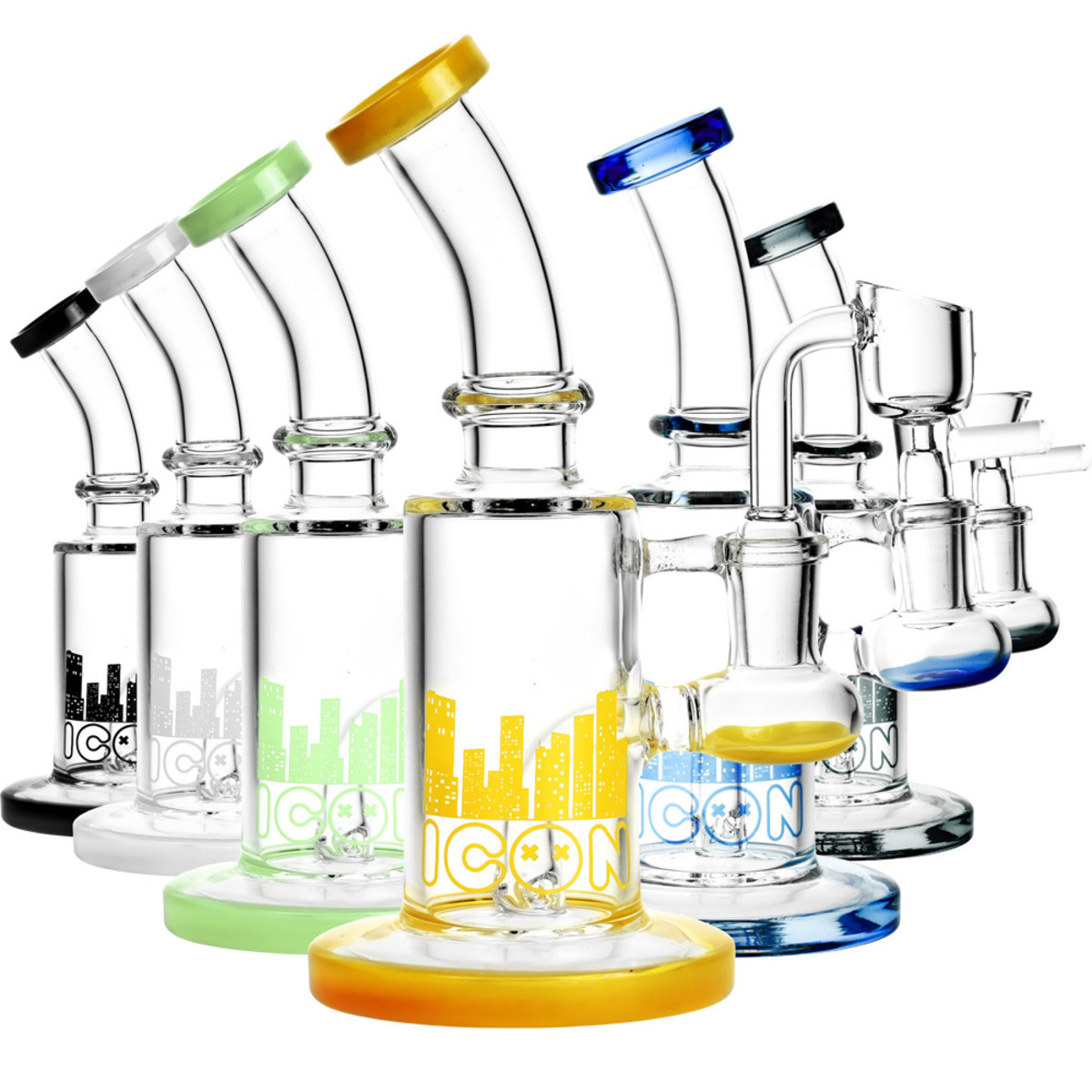 DIAMOND Glass - Icon Hobbit Rig w/ 14mm Female Joint & Quartz Nail ...