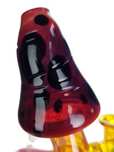 GLASSHOLE - Mushroom Tripper Dab Rig w/ 10mm Female Joint - Dragon's Blood / NS Yellow