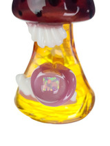 GLASSHOLE - Mushroom Tripper Dab Rig w/ 10mm Female Joint - Dragon's Blood / NS Yellow