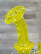 FOGZ GLASS - Klein Recycler Rig w/ 14mm Female Joint - Lemon Drop