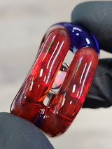 JNG STUDIO - Glass Double Link Pendant w/ Floating Opal Marble - Opal Orange / Empire